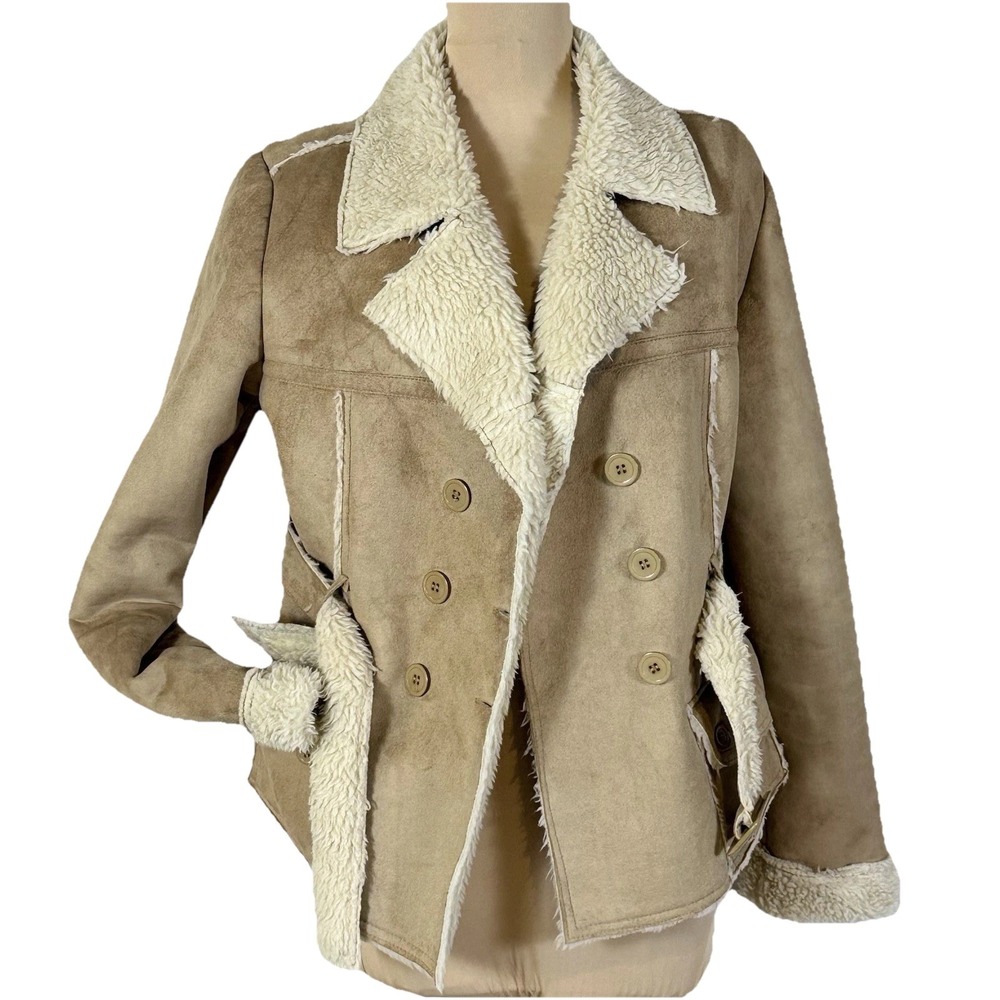 Vintage Rue 21 Size XL Penny Lane Faux Fur Shearling Jacket Y2K 90s Coat Hippie